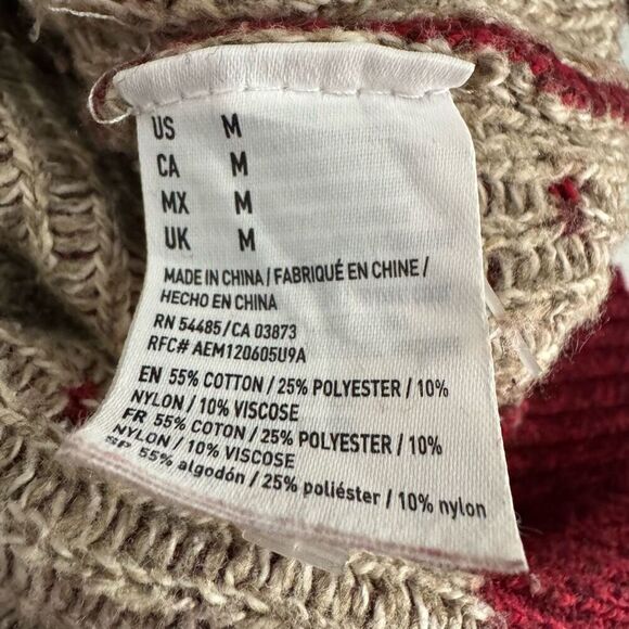 American Eagle Outfitters Men’s 1/4 Button Sweater Size Medium Red Color - Picture 8 of 9